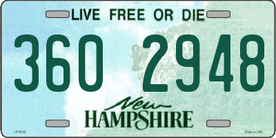 NH license plate 3602948