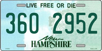 NH license plate 3602952