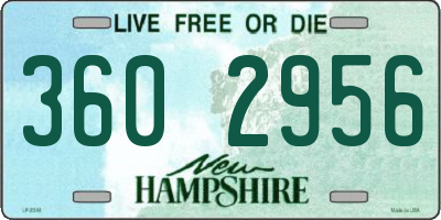 NH license plate 3602956