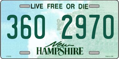 NH license plate 3602970