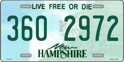 NH license plate 3602972