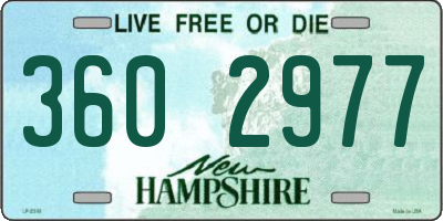 NH license plate 3602977