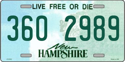 NH license plate 3602989