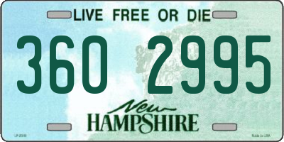 NH license plate 3602995