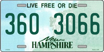 NH license plate 3603066