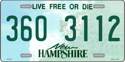 NH license plate 3603112