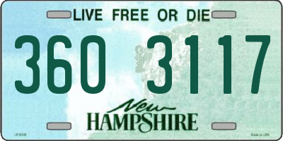 NH license plate 3603117
