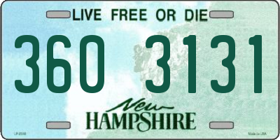 NH license plate 3603131