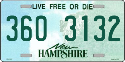NH license plate 3603132