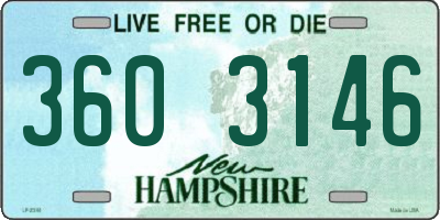NH license plate 3603146