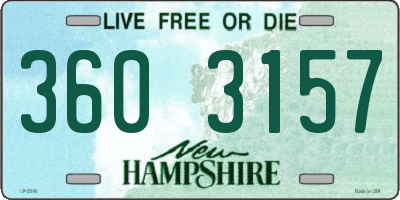 NH license plate 3603157