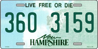 NH license plate 3603159