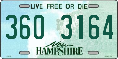 NH license plate 3603164