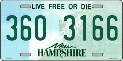 NH license plate 3603166