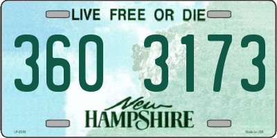 NH license plate 3603173