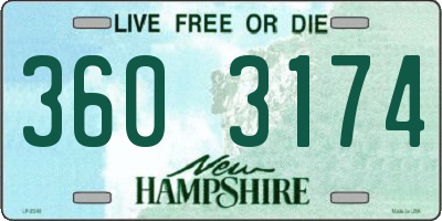 NH license plate 3603174