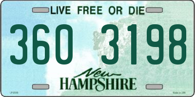 NH license plate 3603198