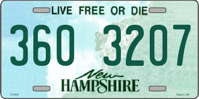 NH license plate 3603207