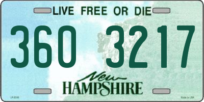 NH license plate 3603217