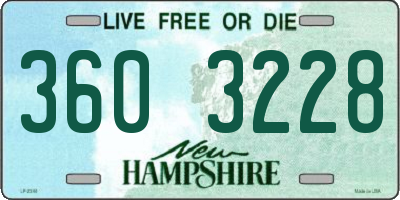 NH license plate 3603228