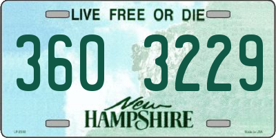 NH license plate 3603229