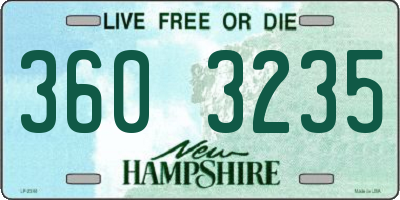 NH license plate 3603235