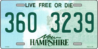 NH license plate 3603239