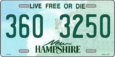 NH license plate 3603250