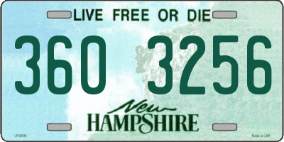 NH license plate 3603256