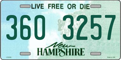 NH license plate 3603257