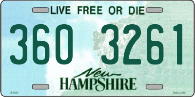 NH license plate 3603261