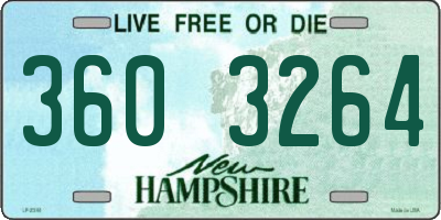 NH license plate 3603264