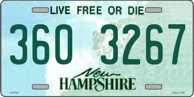 NH license plate 3603267