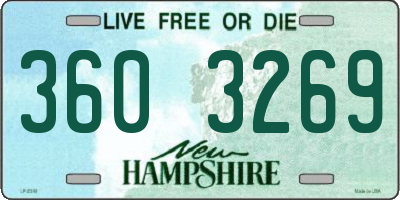 NH license plate 3603269