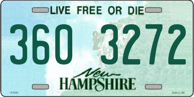 NH license plate 3603272