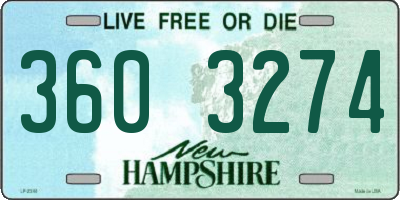 NH license plate 3603274