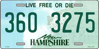 NH license plate 3603275