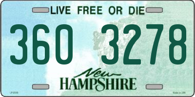 NH license plate 3603278