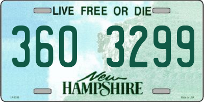 NH license plate 3603299