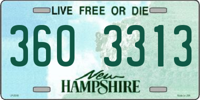 NH license plate 3603313