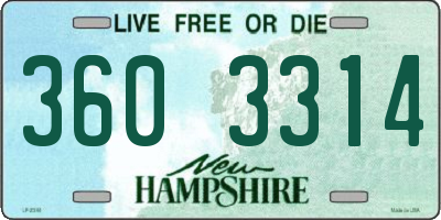NH license plate 3603314