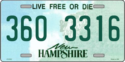 NH license plate 3603316