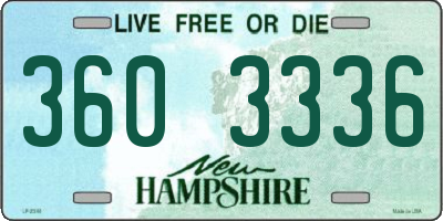 NH license plate 3603336