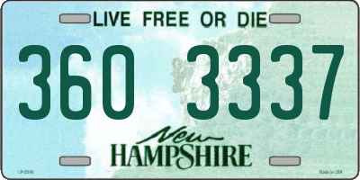 NH license plate 3603337