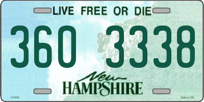 NH license plate 3603338