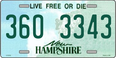 NH license plate 3603343