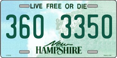 NH license plate 3603350