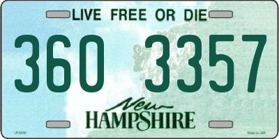 NH license plate 3603357