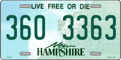 NH license plate 3603363
