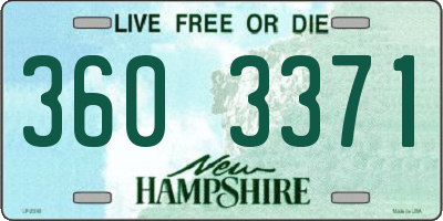 NH license plate 3603371